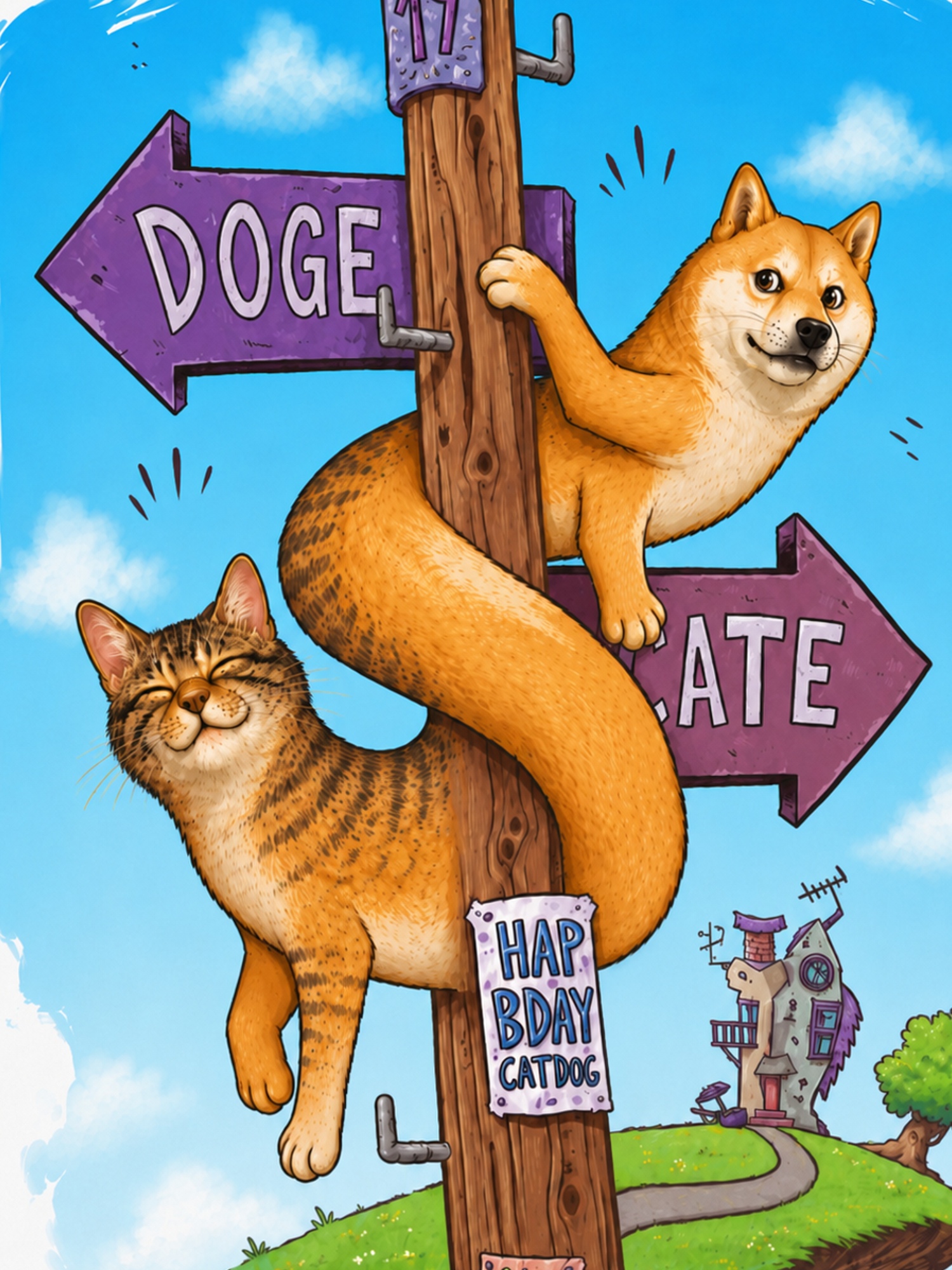 cate that way, doge that way, gains everywhere